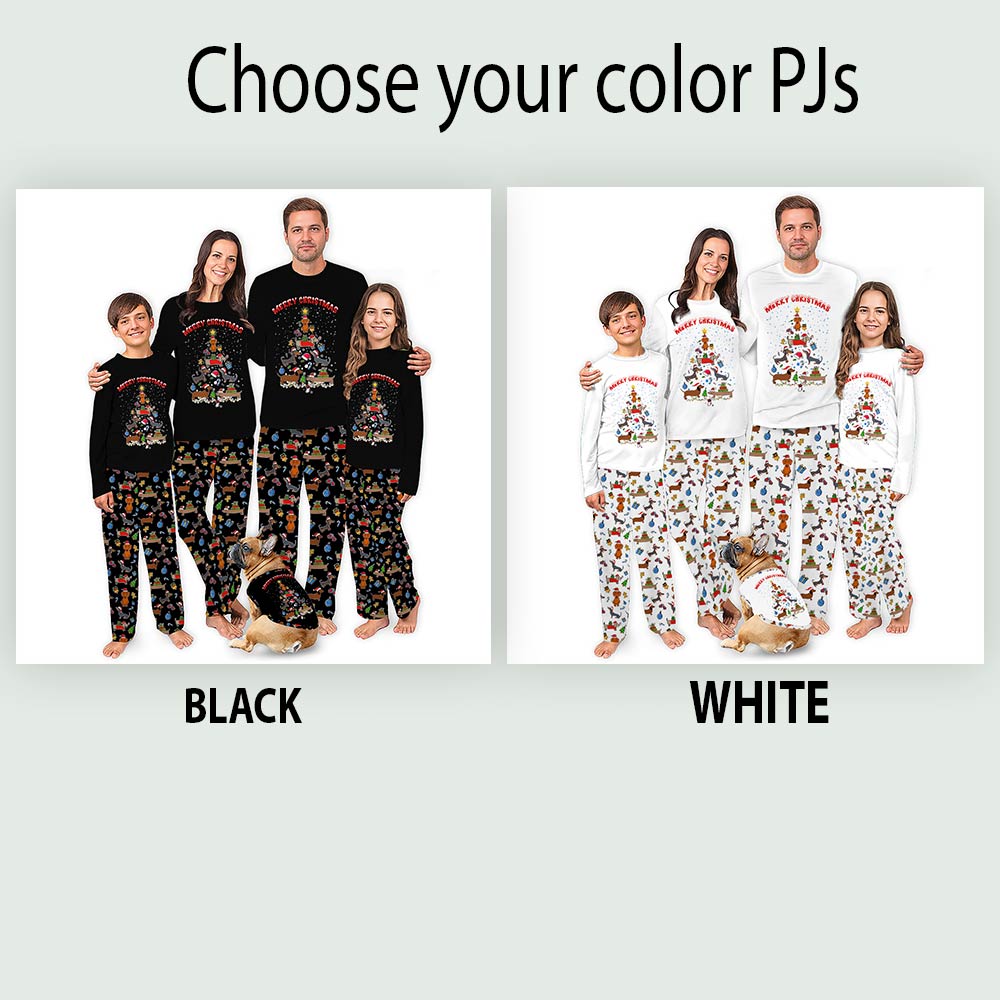 Dachshund Christmas Tree Matching Family and Dog Pajamas Dachshund Christmas Tree Matching Family and Dog Pajamas