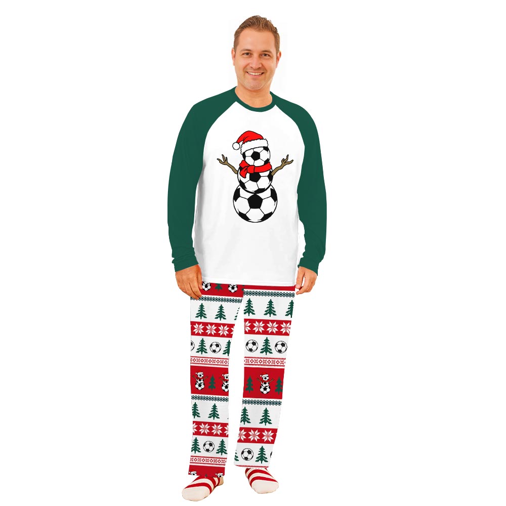 Funny Soccer Snowman Family Pajamas Matching Christmas Funny Soccer Snowman Family Pajamas Matching Christmas