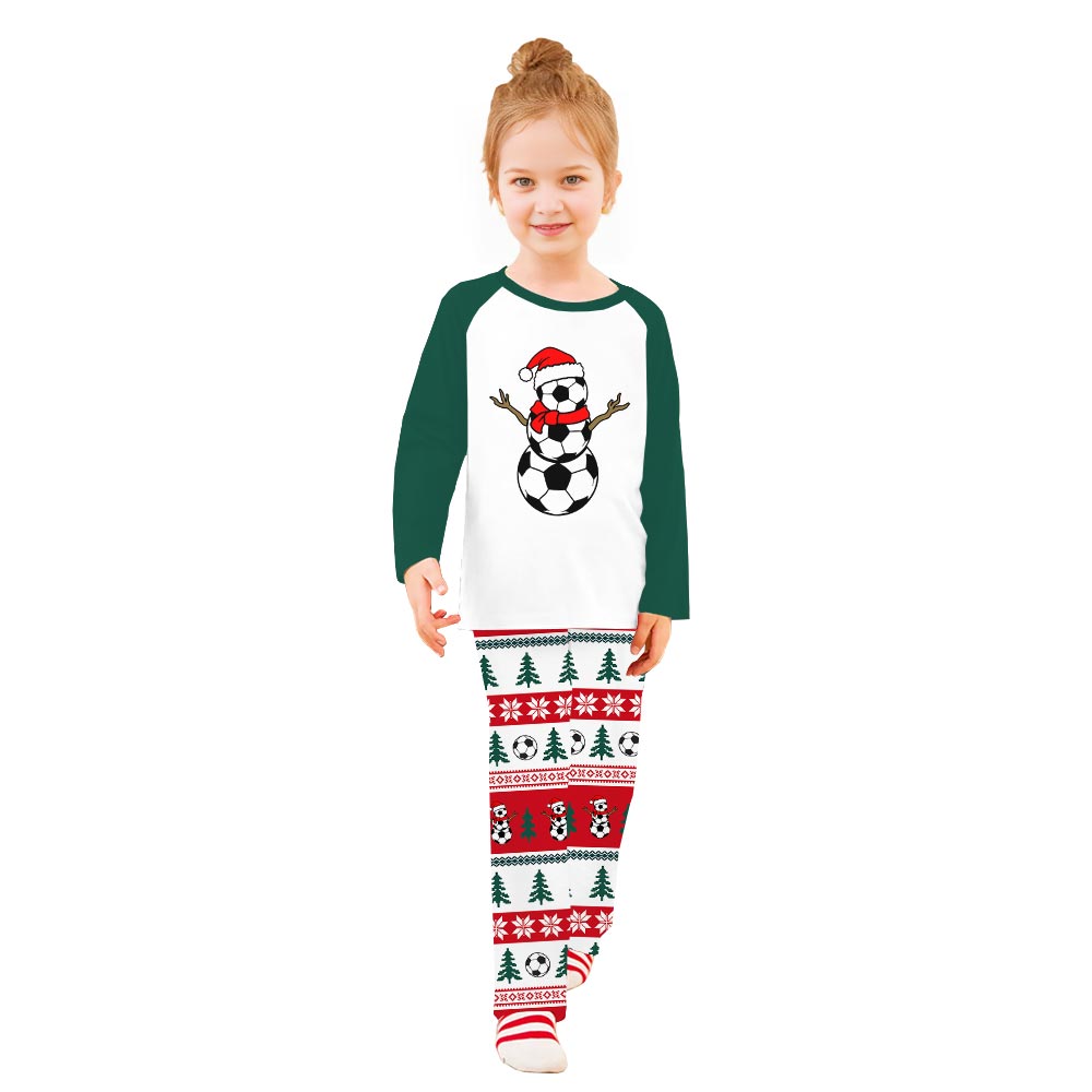 Funny Soccer Snowman Family Pajamas Matching Christmas Funny Soccer Snowman Family Pajamas Matching Christmas