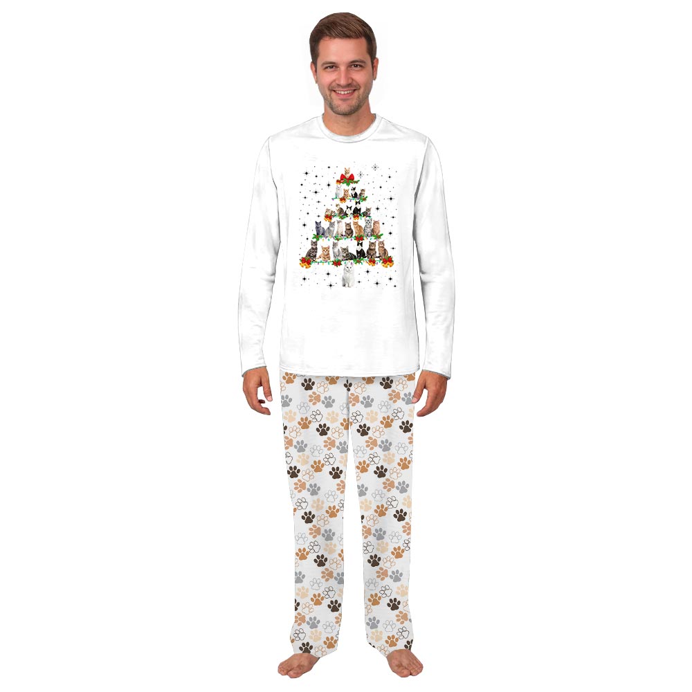 Funny Christmas Tree Cat Tee Holiday Family Pajamas Funny Christmas Tree Cat Tee Holiday Family Pajamas