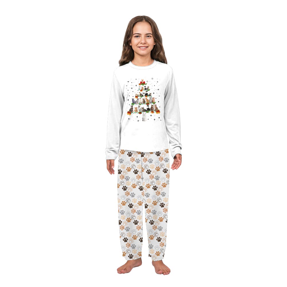 Funny Christmas Tree Cat Tee Holiday Family Pajamas Funny Christmas Tree Cat Tee Holiday Family Pajamas