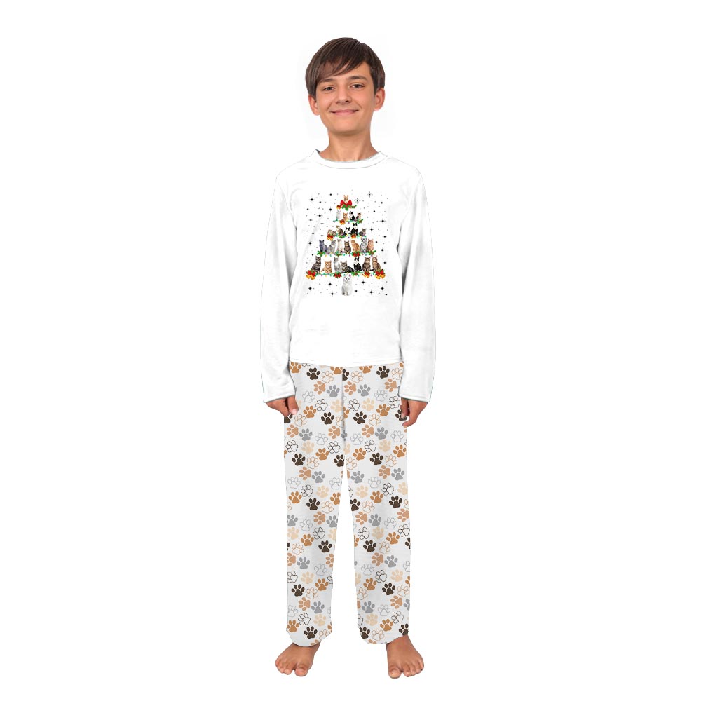 Funny Christmas Tree Cat Tee Holiday Family Pajamas Funny Christmas Tree Cat Tee Holiday Family Pajamas