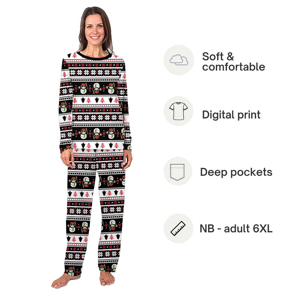 Ugly Sports Christmas Pajamas With Sizes For The Whole Crew Ugly Sports Christmas Pajamas With Sizes For The Whole Crew