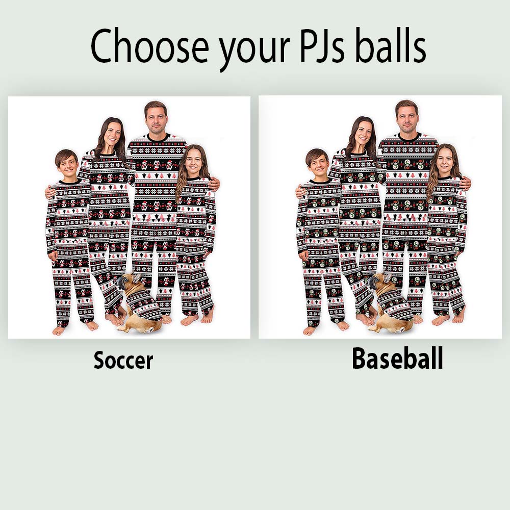 Ugly Sports Christmas Pajamas With Sizes For The Whole Crew Ugly Sports Christmas Pajamas With Sizes For The Whole Crew