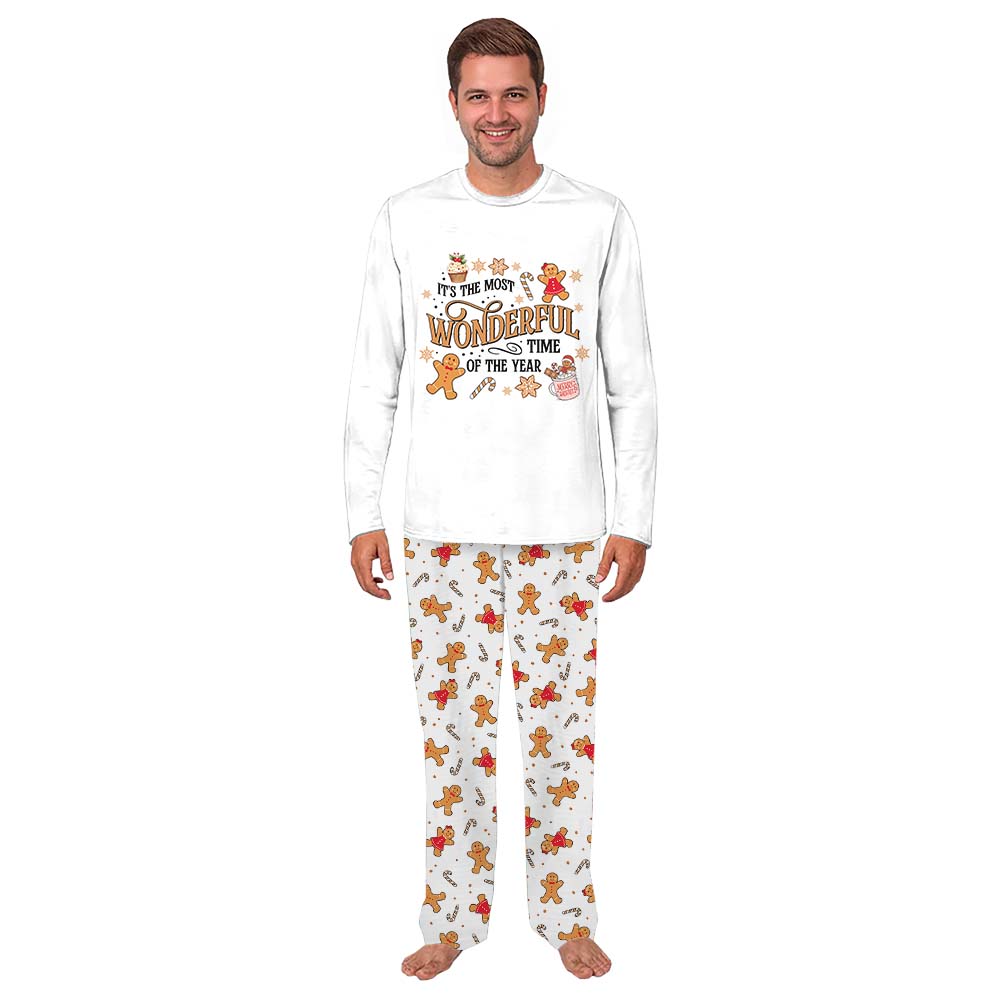 Gingerbread Cute Christmas Family Pajamas Saying Most Wonderful Time Of The Year Gingerbread Cute Christmas Family Pajamas Saying Most Wonderful Time Of The Year