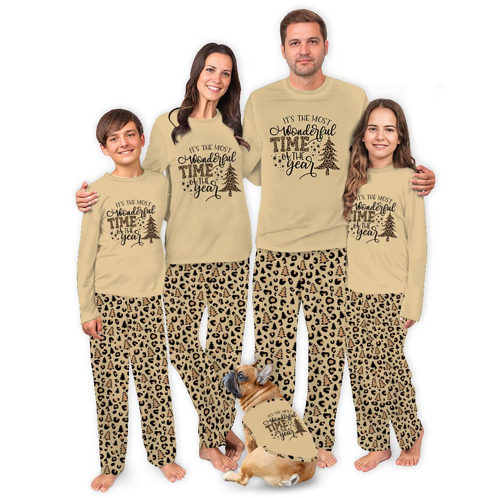 It is The Most Wonderful Time Leopard Christmas Pajamas It is The Most Wonderful Time Leopard Christmas Pajamas
