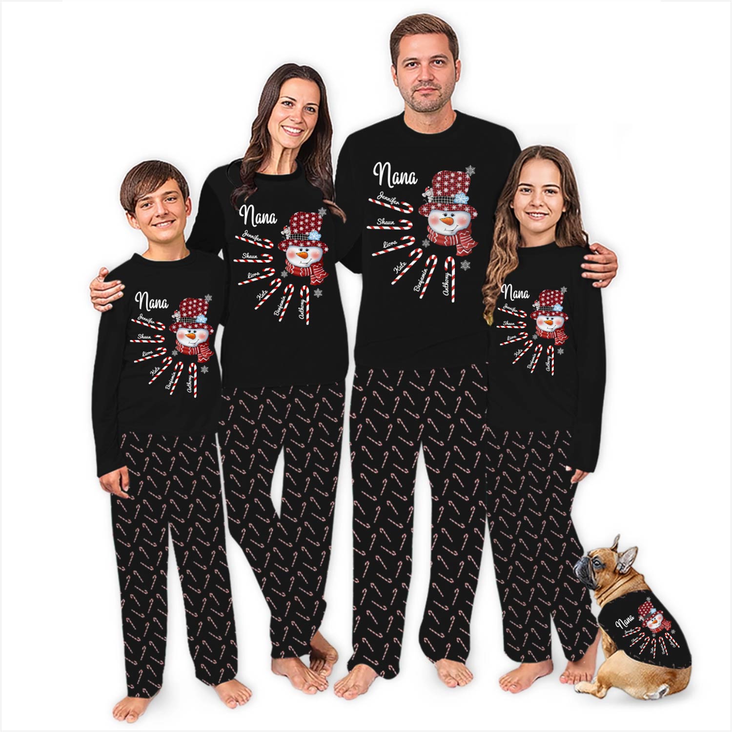Name Personalized Candy Cane Matching Family Pjs With Live Preview Name Personalized Candy Cane Matching Family Pjs With Live Preview