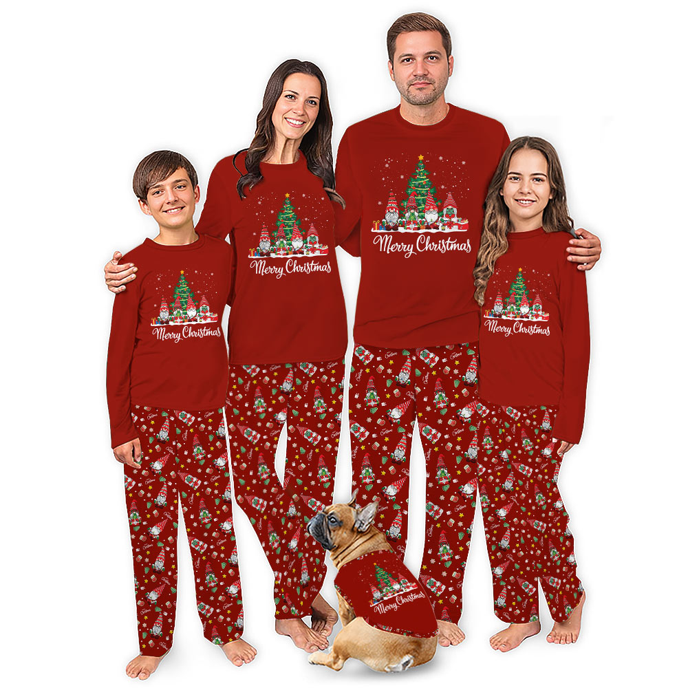 Gnome Merry Christmas Matching Family And Dog Pajamas Gnome Merry Christmas Matching Family And Dog Pajamas
