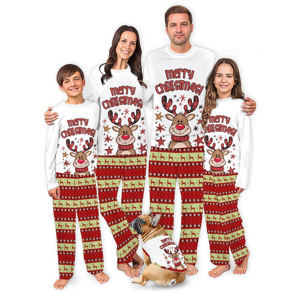 Ugly Matching Christmas Pajamas Reindeer All Sizes Ugly Matching Christmas Pajamas Reindeer All Sizes