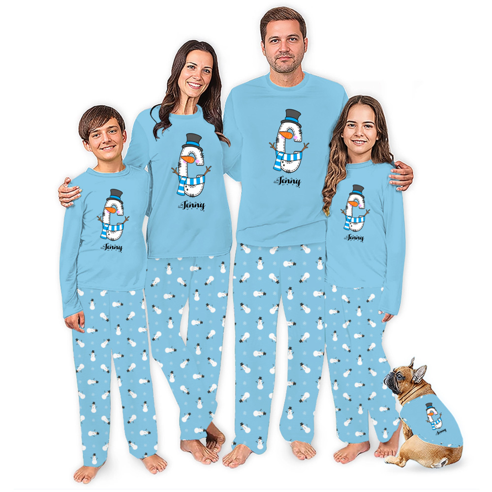 Personalized Monogrammed Family Christmas Pajamas With Name And Preview Personalized Monogrammed Family Christmas Pajamas With Name And Preview