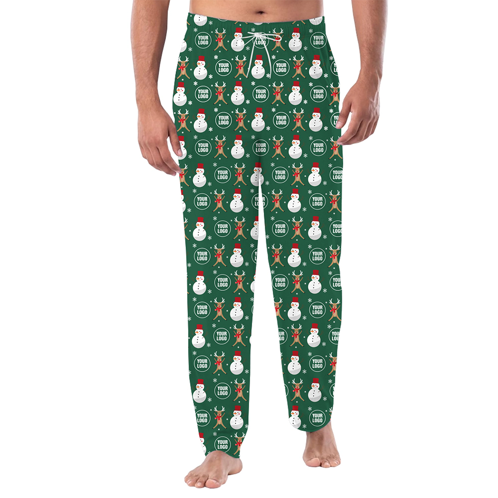 Reindeer and Snowman Personalized Pajama Pants for Family with Live Preview Reindeer and Snowman Personalized Pajama Pants for Family with Live Preview