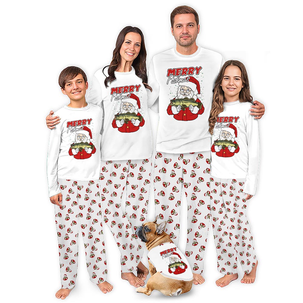 Merry Fishmas Matching Family Pajamas With Plus Sizes Merry Fishmas Matching Family Pajamas With Plus Sizes