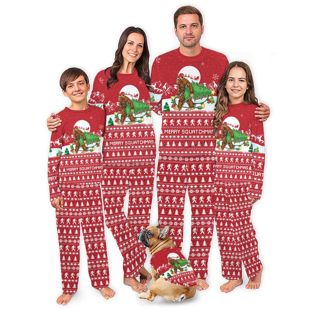 Sasquatch Ugly Family Christmas Pajamas All Sizes Sasquatch Ugly Family Christmas Pajamas All Sizes