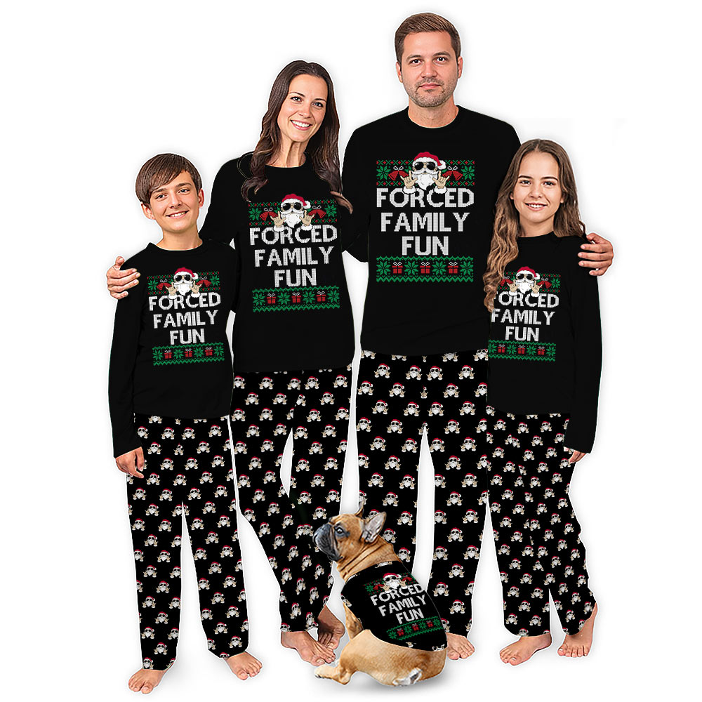 Forge Family Fun Ugly Matching Pjs For Xmas Black Forge Family Fun Ugly Matching Pjs For Xmas Black
