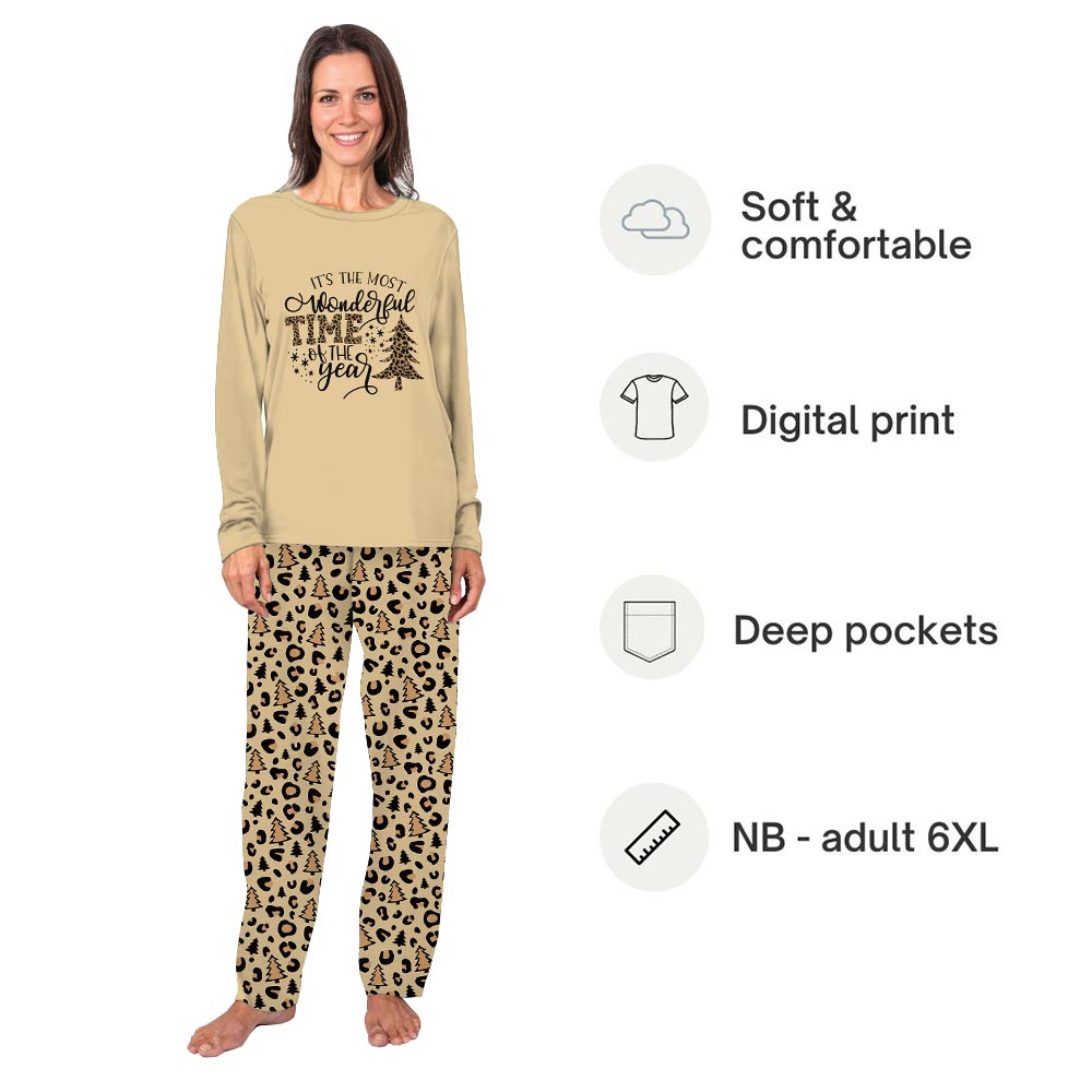 It is The Most Wonderful Time Leopard Christmas Pajamas It is The Most Wonderful Time Leopard Christmas Pajamas