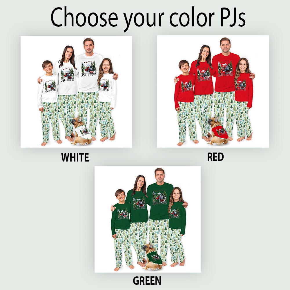 White Christmas Train Pajamas for the Whole Family White Christmas Train Pajamas for the Whole Family
