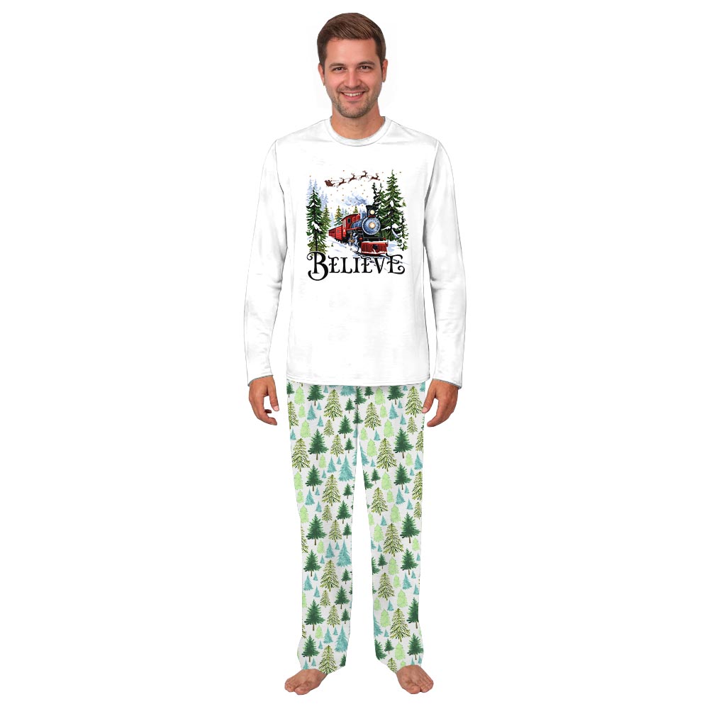 White Christmas Train Pajamas for the Whole Family White Christmas Train Pajamas for the Whole Family