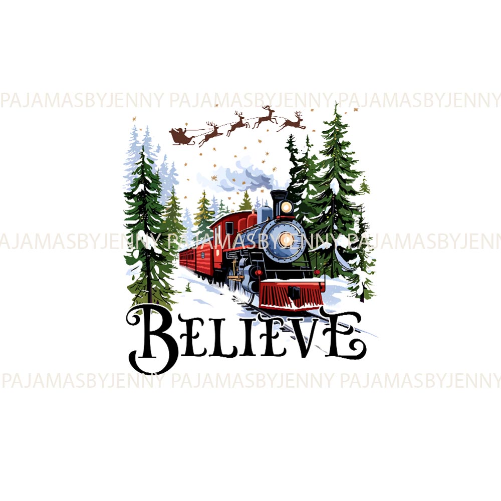 White Christmas Train Pajamas for the Whole Family White Christmas Train Pajamas for the Whole Family