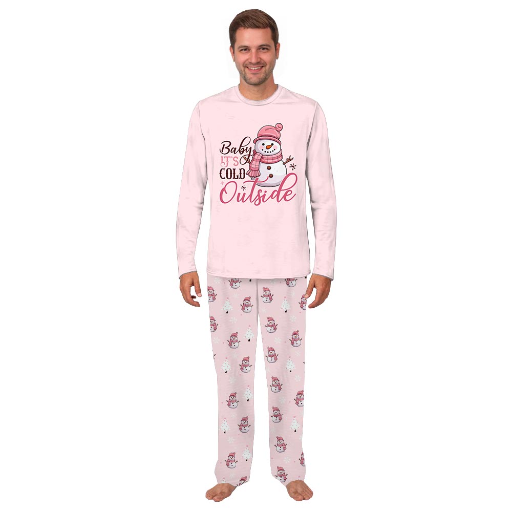 Pink It is Cold Outside Snowman Plus Size Matching Family Pajamas Pink It is Cold Outside Snowman Plus Size Matching Family Pajamas