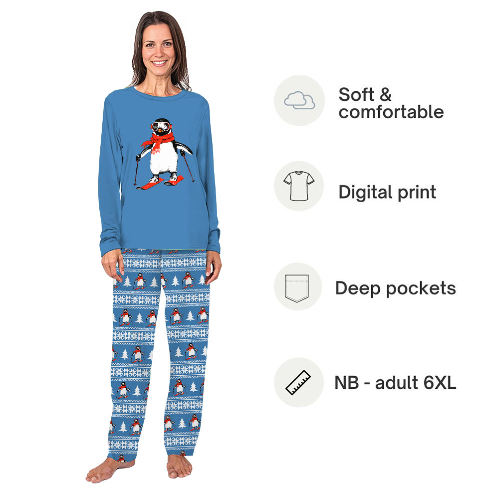 Funny Penguin Christmas Pajamas Matching Family And Dog Funny Penguin Christmas Pajamas Matching Family And Dog