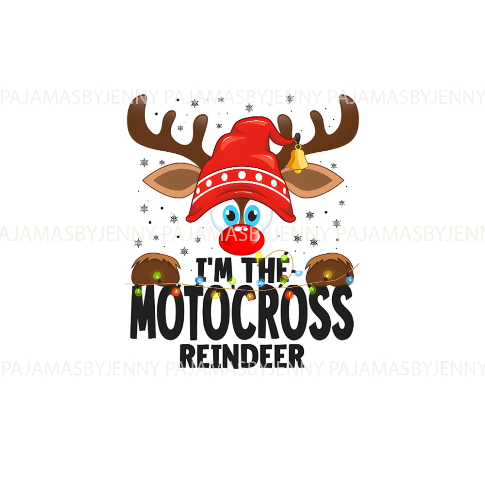 Cute Motocross Reindeer Family Christmas Pajamas Cute Motocross Reindeer Family Christmas Pajamas