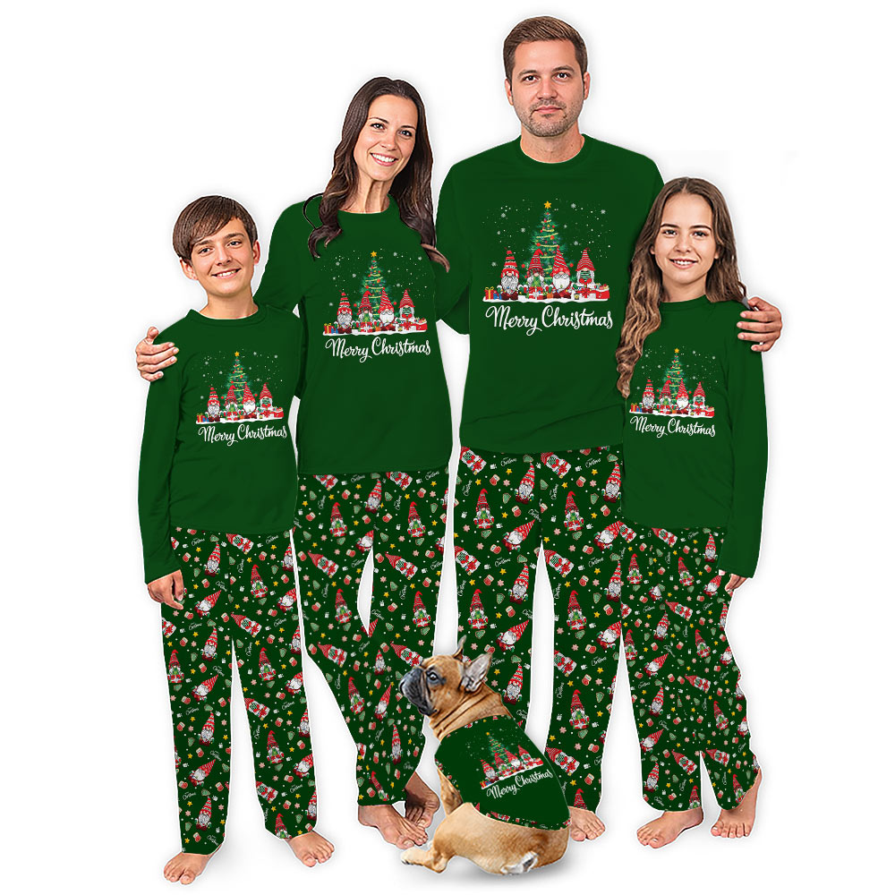 Gnome Merry Christmas Matching Family And Dog Pajamas Gnome Merry Christmas Matching Family And Dog Pajamas