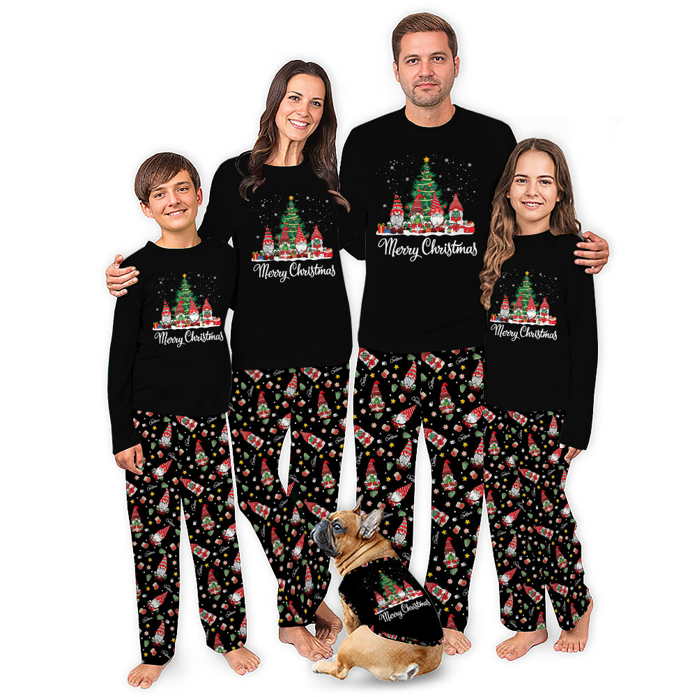 Gnome Merry Christmas Matching Family And Dog Pajamas Gnome Merry Christmas Matching Family And Dog Pajamas