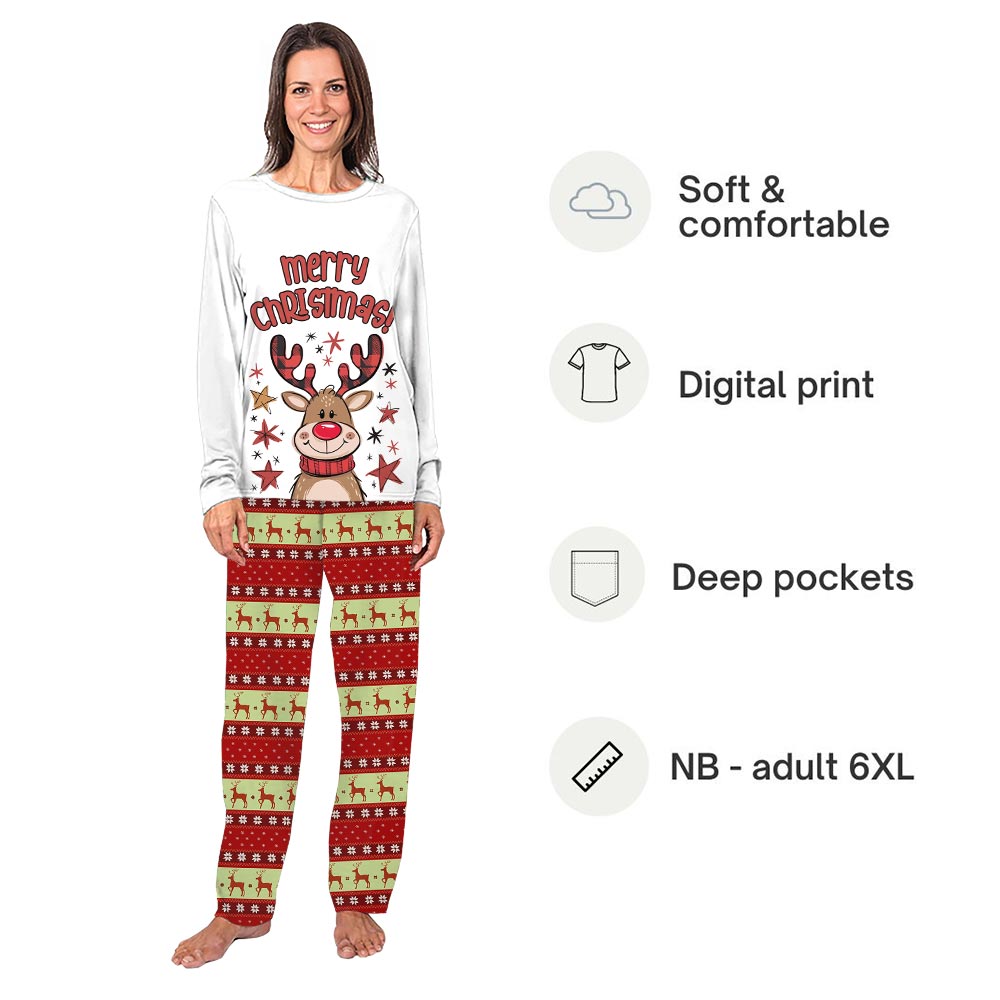 Ugly Matching Christmas Pajamas Reindeer All Sizes Ugly Matching Christmas Pajamas Reindeer All Sizes