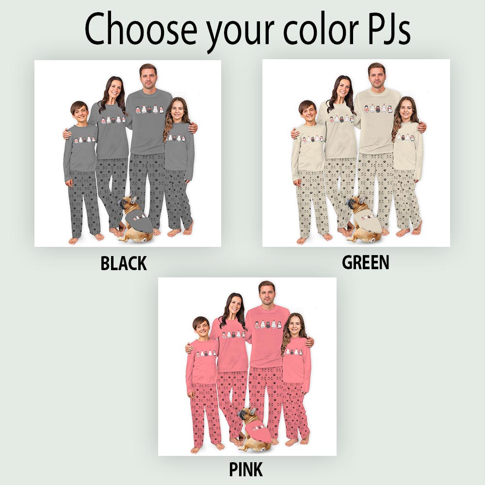 Pink Cat Lover Gift For Christmas Pajamas Family Holiday Pink Cat Lover Gift For Christmas Pajamas Family Holiday