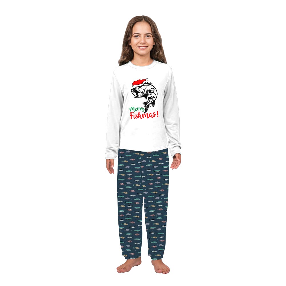 Funny Merry Fishmas Christmas Holiday Family Pajamas Funny Merry Fishmas Christmas Holiday Family Pajamas