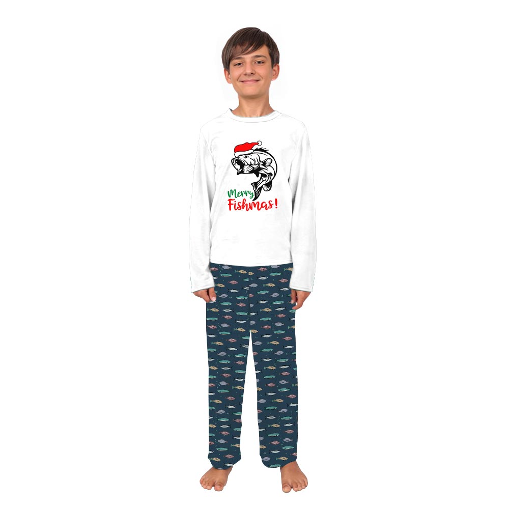 Funny Merry Fishmas Christmas Holiday Family Pajamas Funny Merry Fishmas Christmas Holiday Family Pajamas