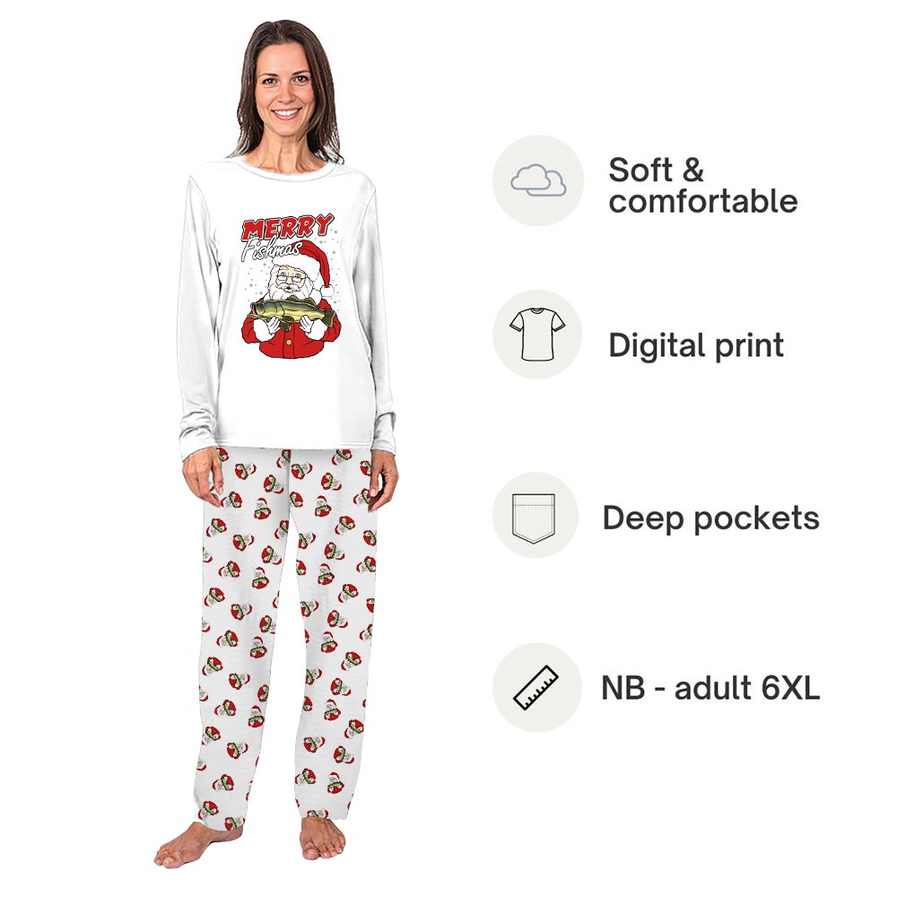 Merry Fishmas Matching Family Pajamas With Plus Sizes Merry Fishmas Matching Family Pajamas With Plus Sizes
