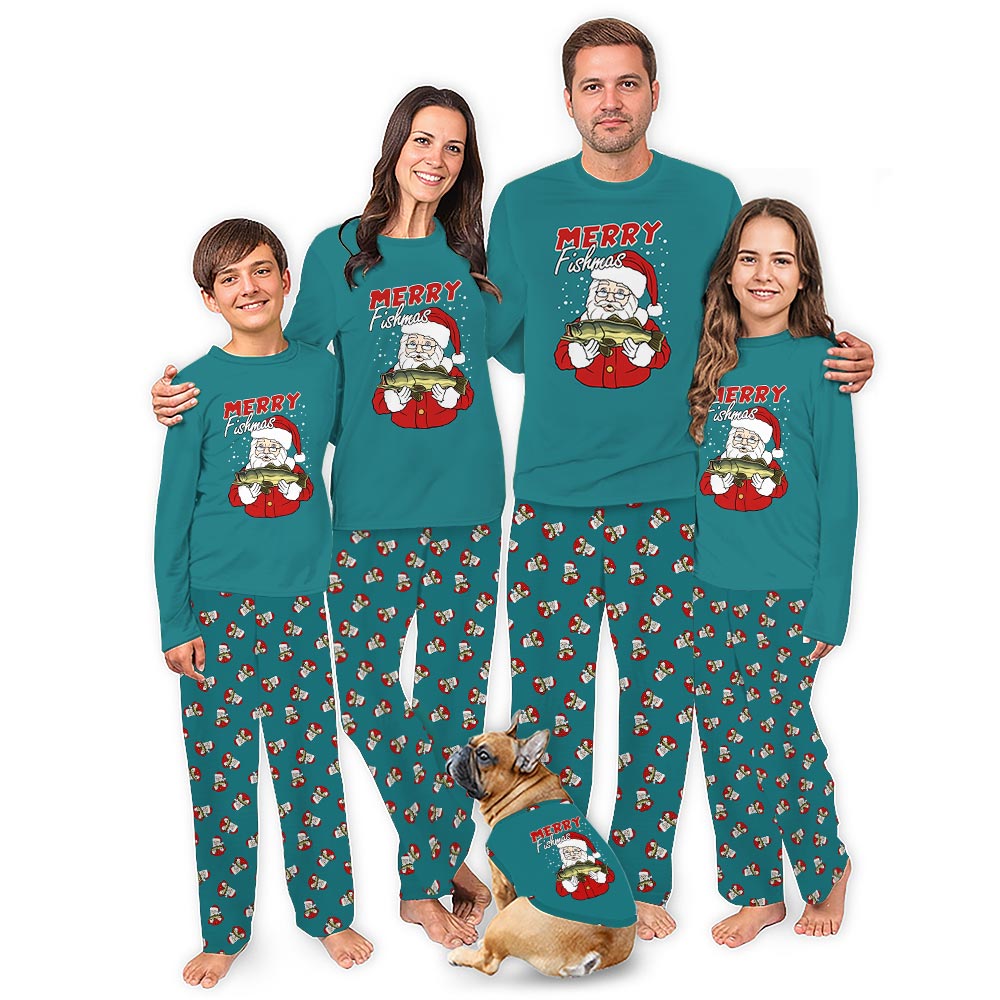 Merry Fishmas Matching Family Pajamas With Plus Sizes Merry Fishmas Matching Family Pajamas With Plus Sizes