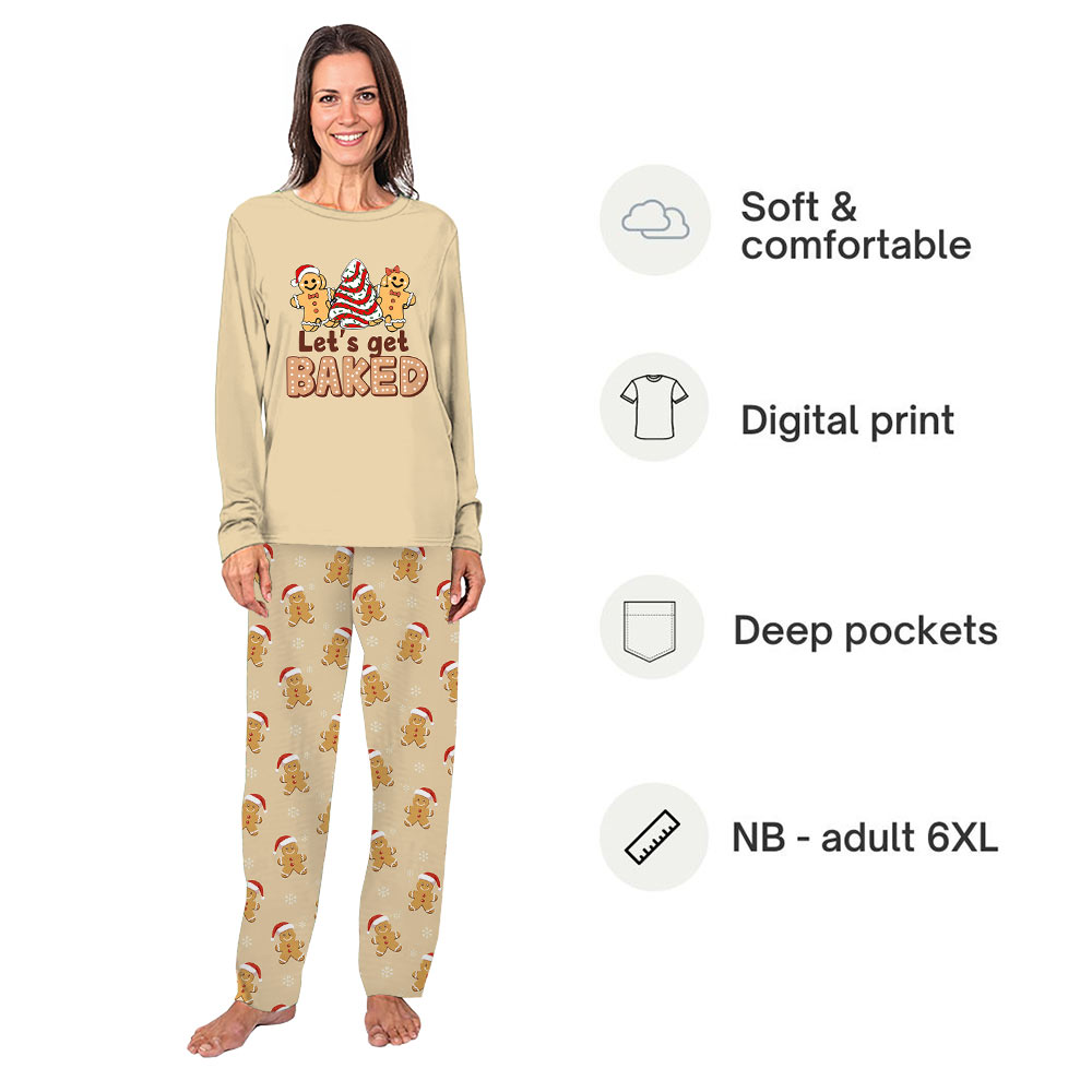 Lets Get Baked Gingerbread Matching Pjs For Xmas Lets Get Baked Gingerbread Matching Pjs For Xmas