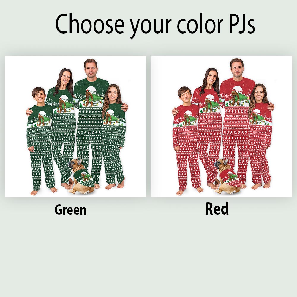 Sasquatch Ugly Family Christmas Pajamas All Sizes Sasquatch Ugly Family Christmas Pajamas All Sizes