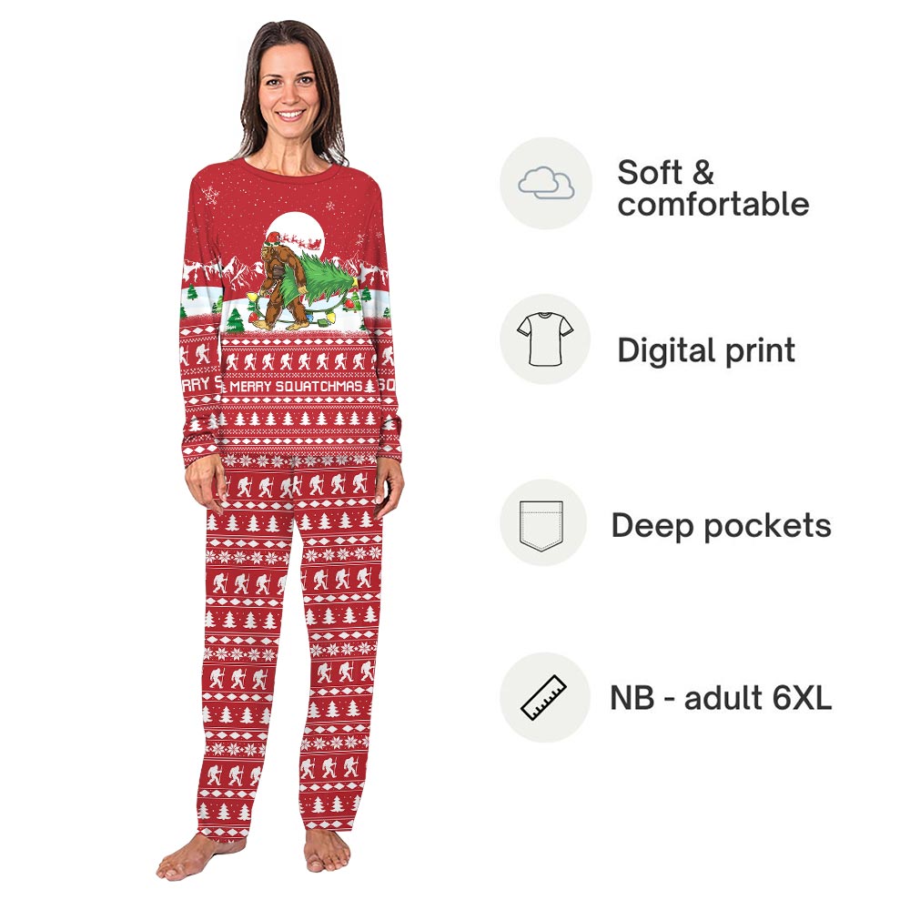 Sasquatch Ugly Family Christmas Pajamas All Sizes Sasquatch Ugly Family Christmas Pajamas All Sizes