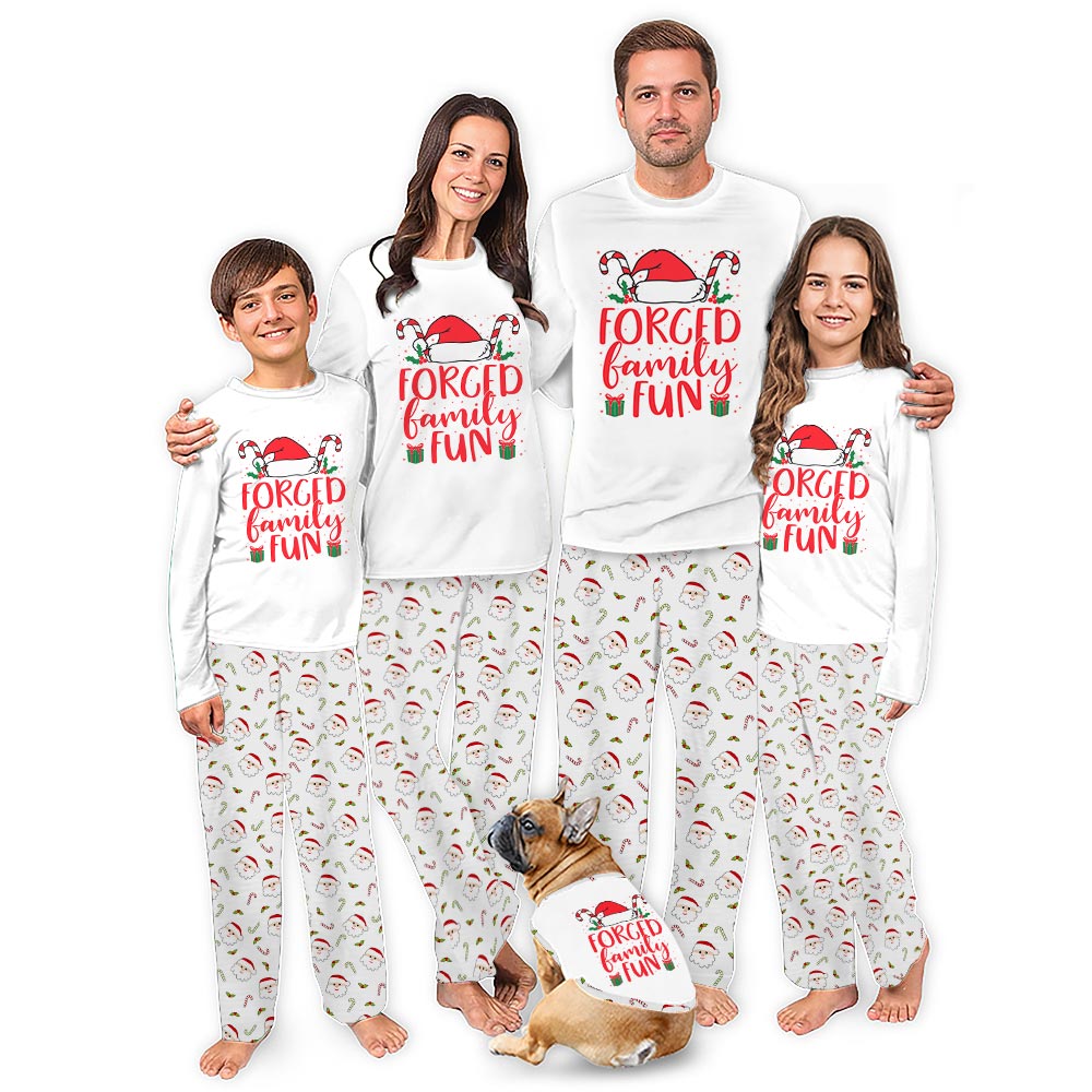Forced Family Fun Matching Christmas Pajamas With Pockets Forced Family Fun Matching Christmas Pajamas With Pockets