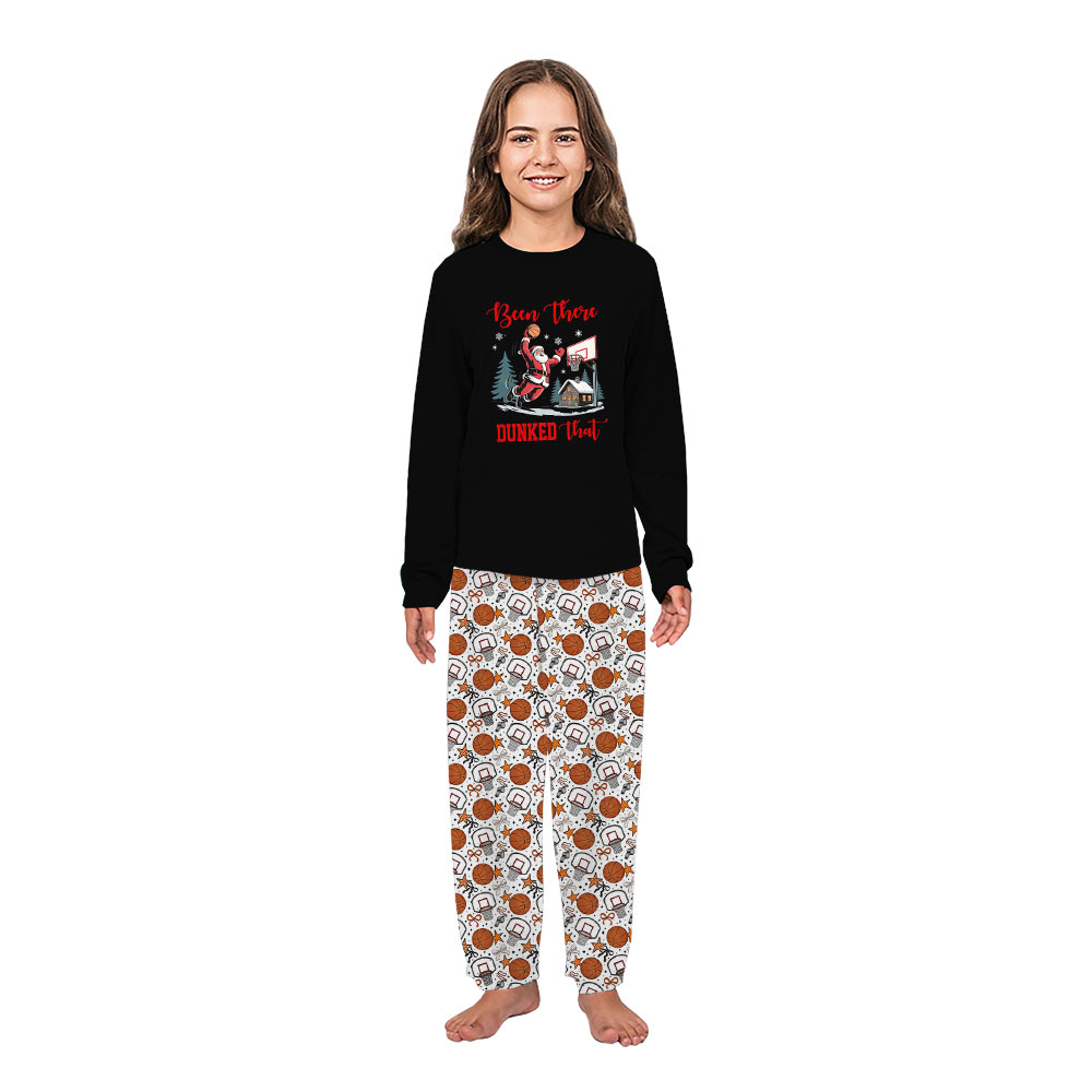 Basketball Santa Christmas Pajamas Saying Been There Dunked That Basketball Santa Christmas Pajamas Saying Been There Dunked That