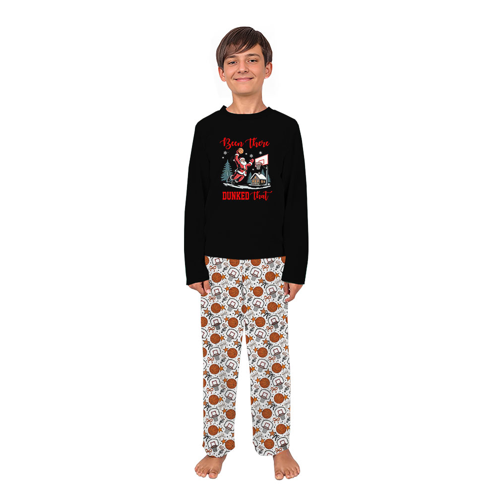Basketball Santa Christmas Pajamas Saying Been There Dunked That Basketball Santa Christmas Pajamas Saying Been There Dunked That