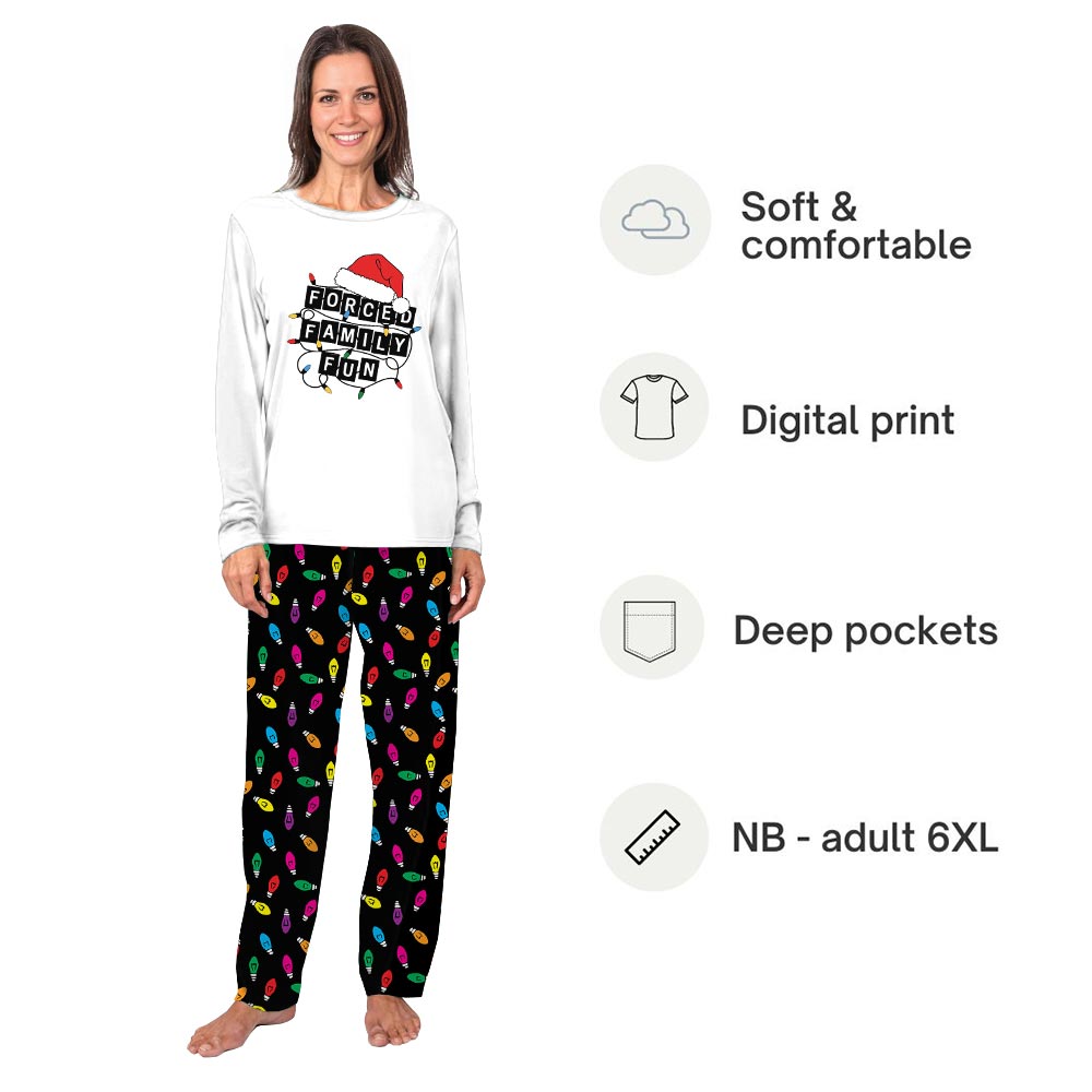 Forced Family Fun Matching Christmas PJs with Multiple Colors Forced Family Fun Matching Christmas PJs with Multiple Colors