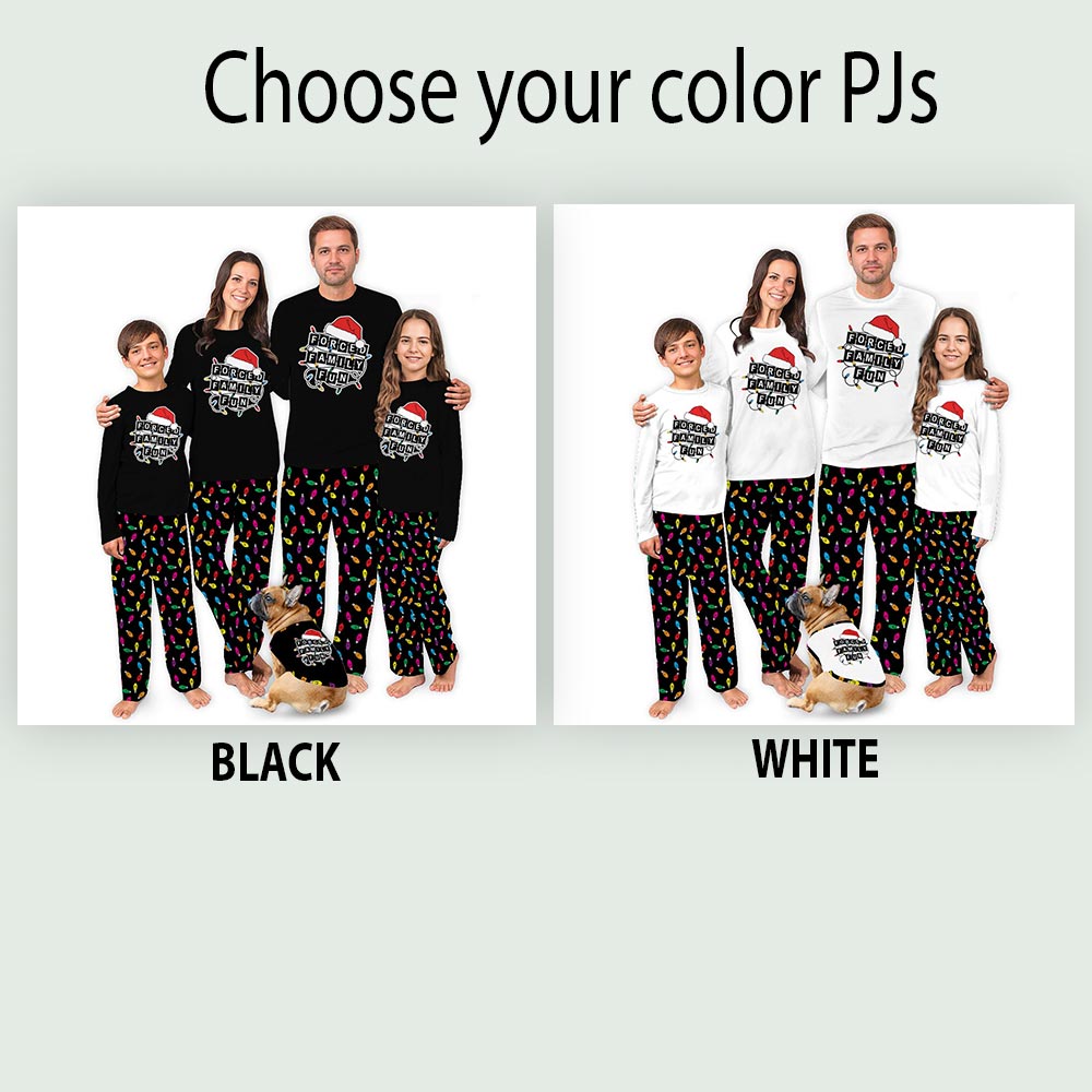 Forced Family Fun Matching Christmas PJs with Multiple Colors Forced Family Fun Matching Christmas PJs with Multiple Colors