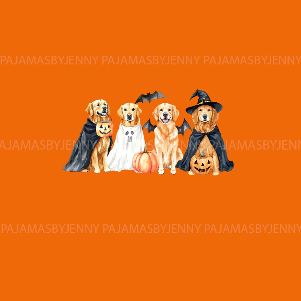 Halloween Golden Retriever Matching Family Christmas Pajamas Halloween Golden Retriever Matching Family Christmas Pajamas