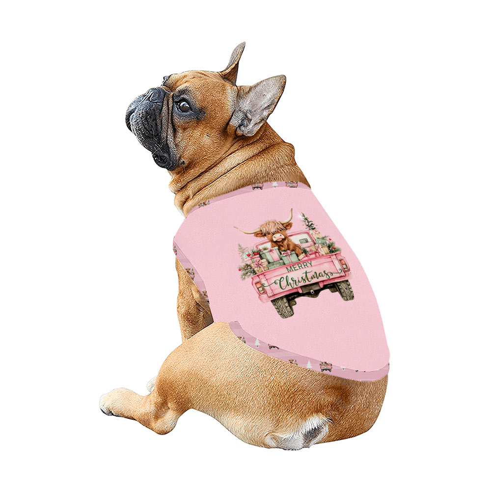 Pink Highland Cow Christmas Holiday Family Pajamas Pink Highland Cow Christmas Holiday Family Pajamas