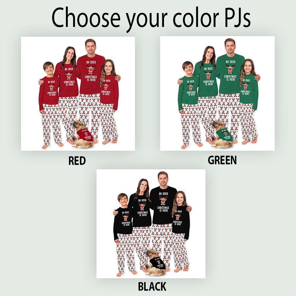 Red Oh Deer Christmas Quote Matching Christmas Pajamas Red Oh Deer Christmas Quote Matching Christmas Pajamas