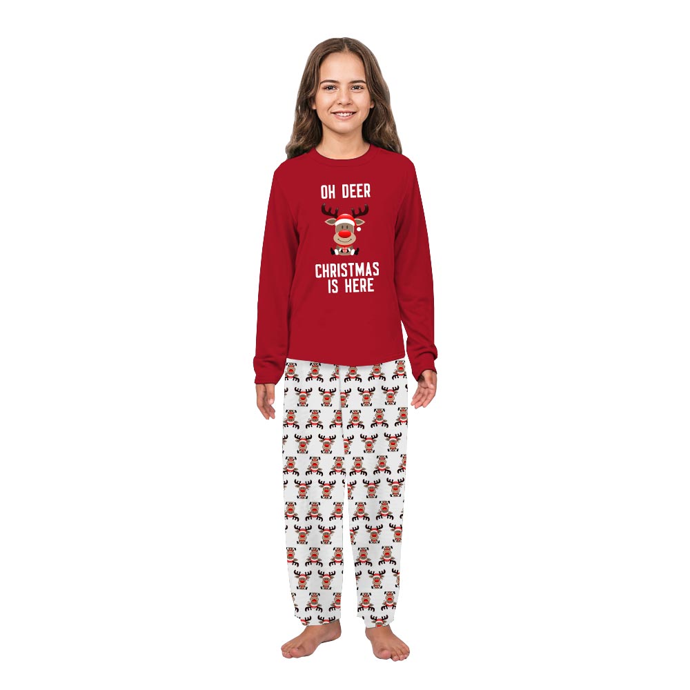 Red Oh Deer Christmas Quote Matching Christmas Pajamas Red Oh Deer Christmas Quote Matching Christmas Pajamas