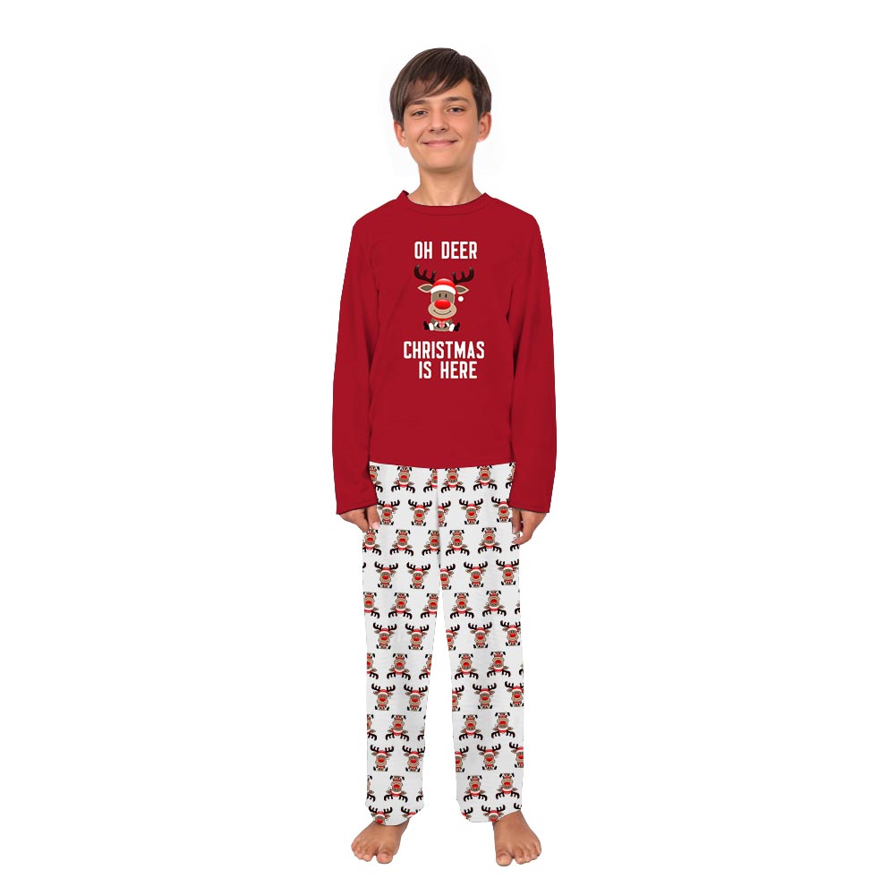 Red Oh Deer Christmas Quote Matching Christmas Pajamas Red Oh Deer Christmas Quote Matching Christmas Pajamas