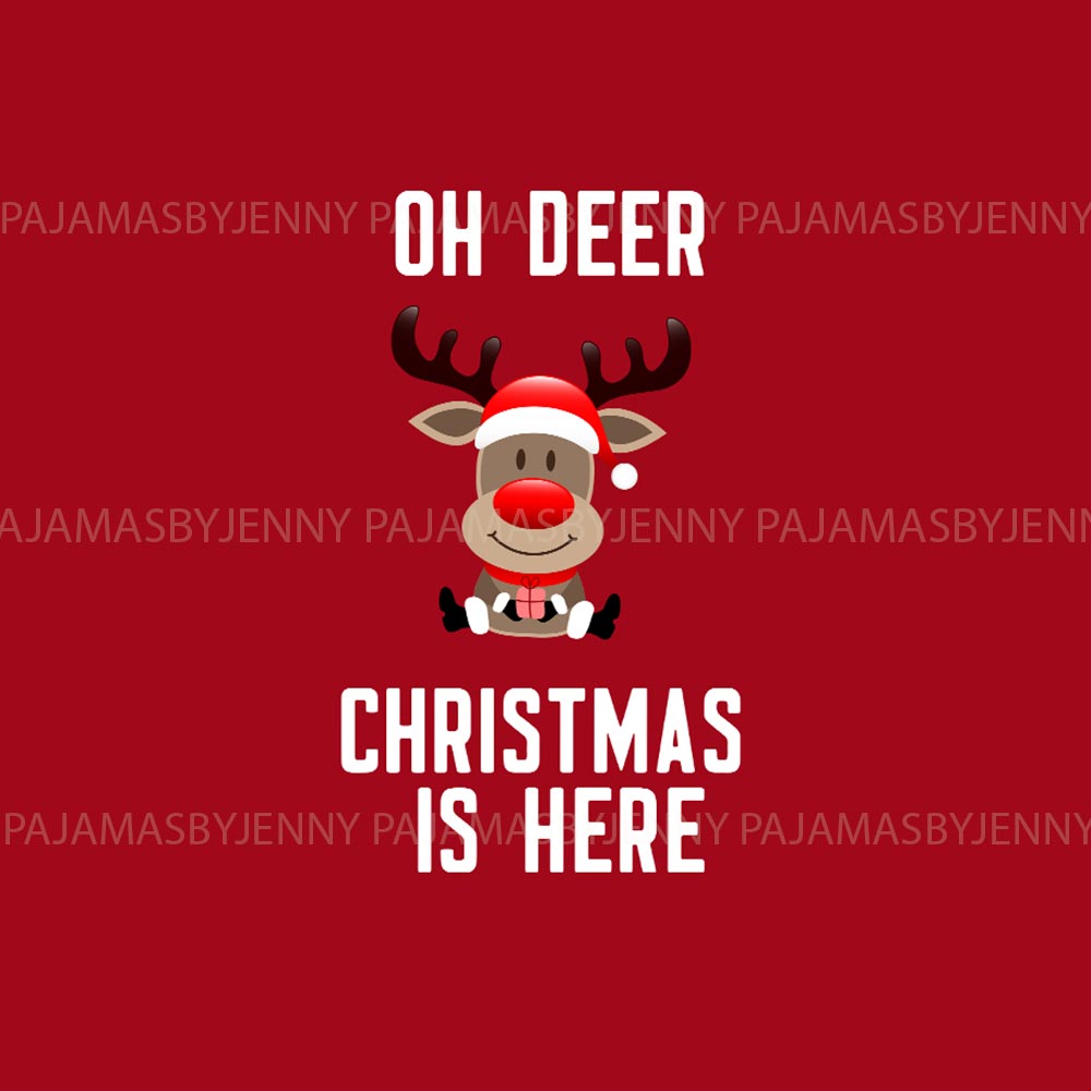 Red Oh Deer Christmas Quote Matching Christmas Pajamas Red Oh Deer Christmas Quote Matching Christmas Pajamas