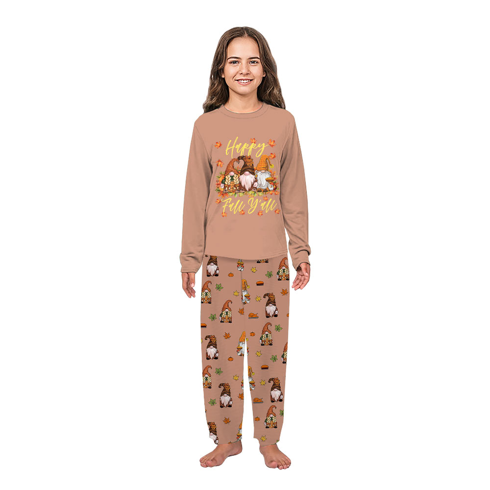 Happy Fall Yall Gnome Matching Family Pajamas All Sizes Happy Fall Yall Gnome Matching Family Pajamas All Sizes