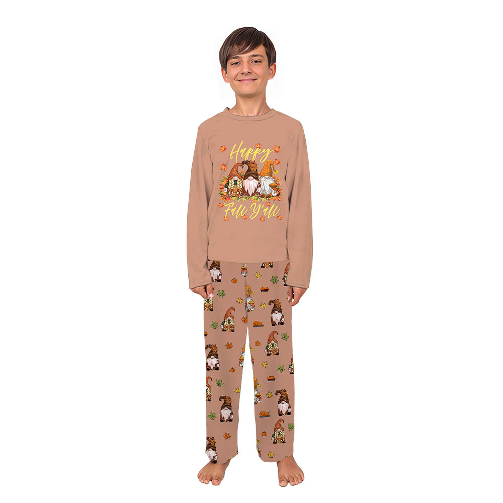 Happy Fall Yall Gnome Matching Family Pajamas All Sizes Happy Fall Yall Gnome Matching Family Pajamas All Sizes