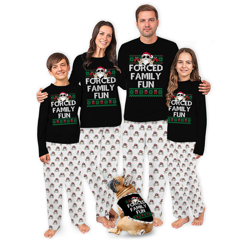 Forge Family Fun Ugly Matching Pjs For Xmas Black Forge Family Fun Ugly Matching Pjs For Xmas Black